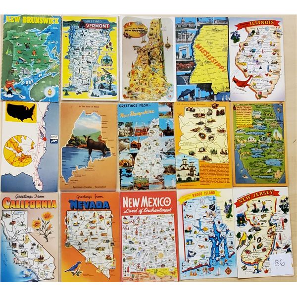 Maps on Postcards 250+ Cards