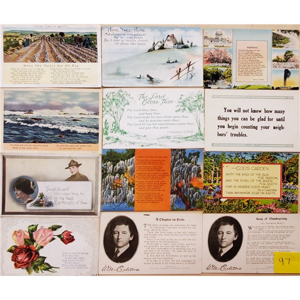 Mottos - Sayings on Postcards Approx. 500 Cards