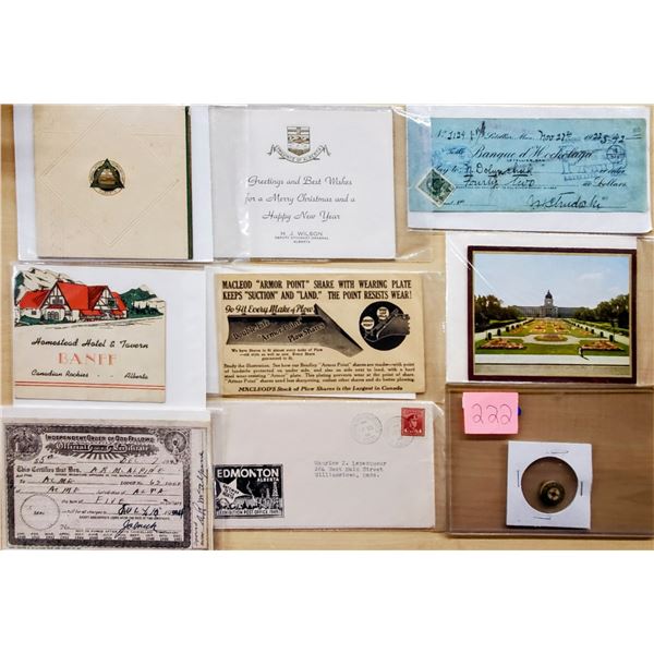 Canada Paper & Ephemera Lot 110+ Pieces