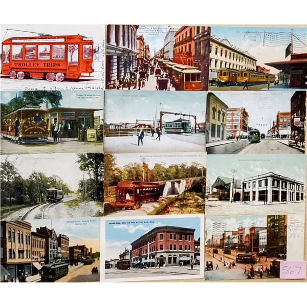 Street Cars & Street Scenes Approx. 40 Postcards