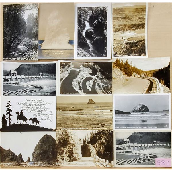 Oregon Real Photo "B" Town Postcards 60+