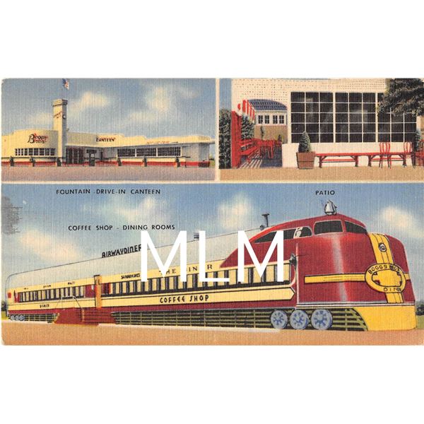 4 Linen Diner Restaurant Postcards