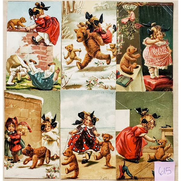 Children & Teddy Bears Greeting Postcard Set of 6