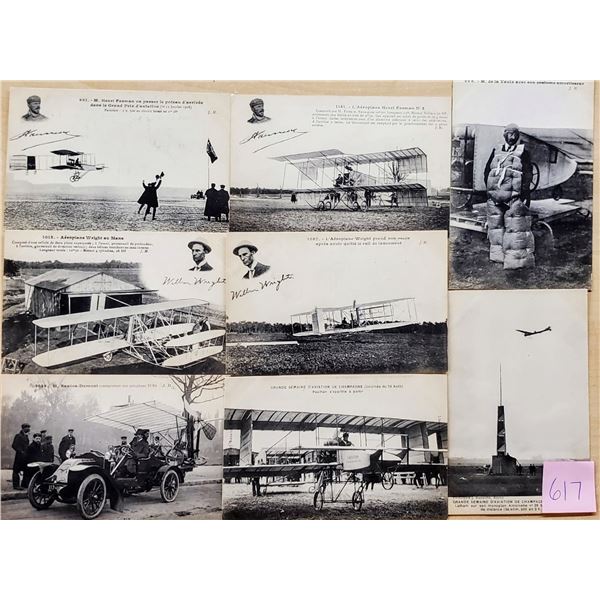 Early Airplane Aviation 18 Postcards Wright, Dumont, Farmon & Others