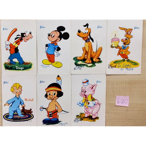 Walt Disney Characters Tobbler Chocolate Advertising 19 Postcards