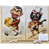 Image 2 : 2 Novelty Mechanical Love Postcards 1 Black American Card