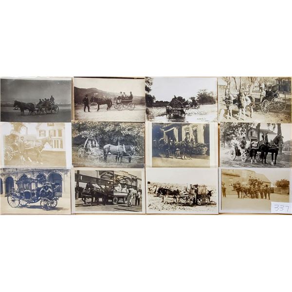 Real Photo Horse Drawn Wagon 90+ Cards