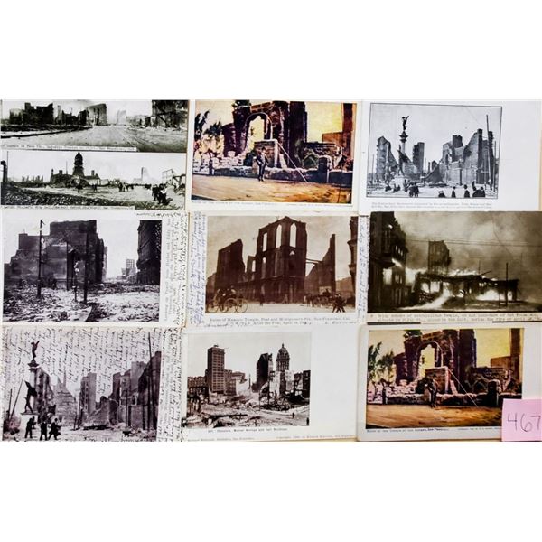 San Francisco, California Fire Disaster 65+ Postcards