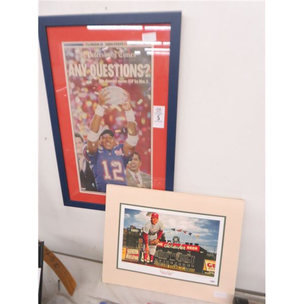 Framed Florida Ohio State Article & Rolin Roberts Print