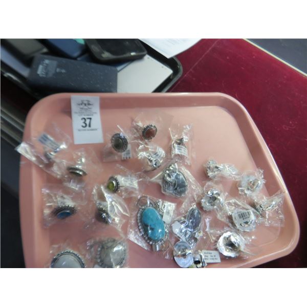 Tray of Asst. Fashion Rings & Necklaces