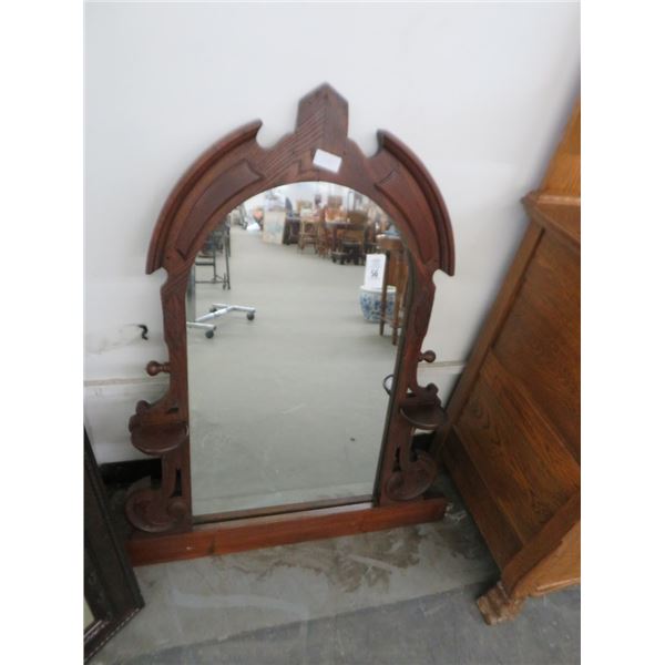 Mahogany Carved Dresser Mirror - No Shipping