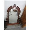 Image 1 : Mahogany Carved Dresser Mirror - No Shipping