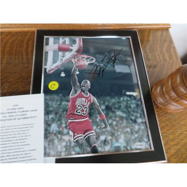 Framed Autographed Basketball Star Player Photo w/COA