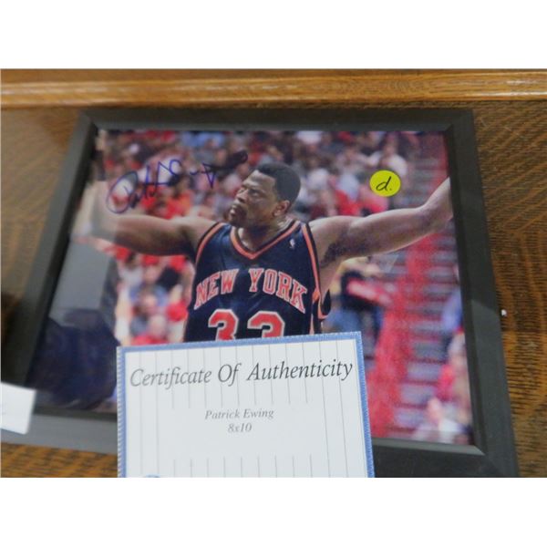 Framed Autographed Basketball Star Player Photo w/COA