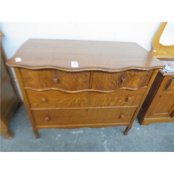 Tiger Oak 2 Over 2 Chest of Drawers