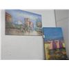 Image 1 : 2-Unframed Townscape & Beach Cabana Print - 2 X $