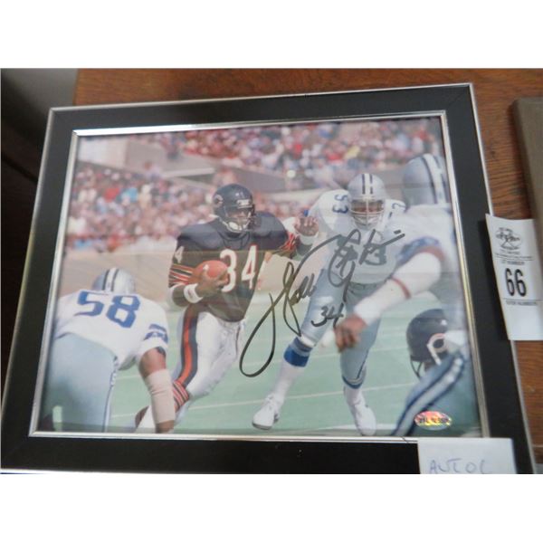 Framed Autographed Football Player Photo w/COA