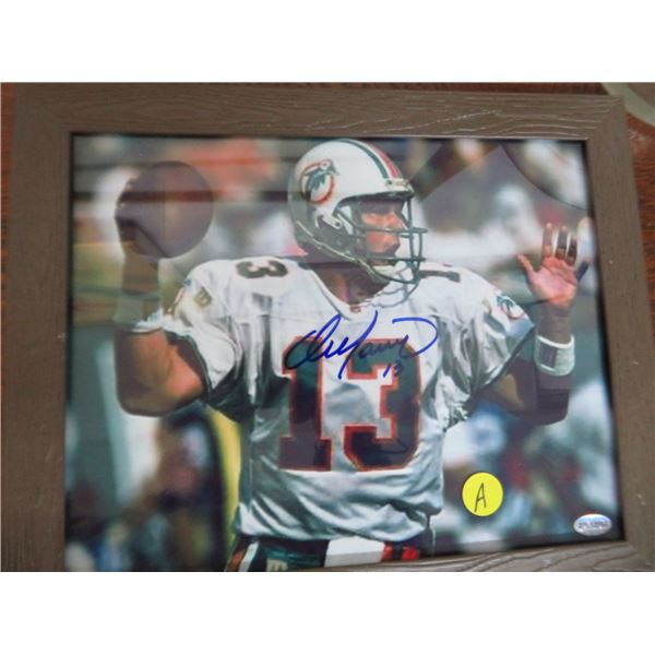 Framed Autographed Football Player Photo w/COA