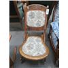 Image 1 : Carved Mahogany Needle Point Padded Rocking Chair