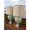 Image 1 : Painted Ceramic on Metal Table Lamps (2)