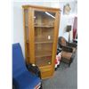 Image 1 : Oak 4 Shelf Corner Cabinet