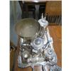 Image 1 : Silverplate Platter, Teapots, Creamer, Salt & Pepper Shakers