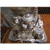 Image 3 : Silverplate Platter, Teapots, Creamer, Salt & Pepper Shakers