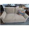 Image 1 : Tan Fabric Loveseat