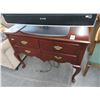 Image 1 : Cherry Queen Anne Footed Hall Cabinet