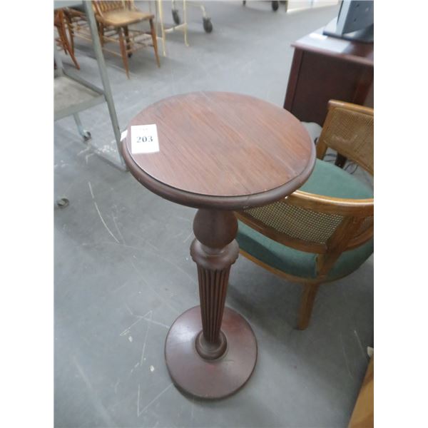 Carved Mahogany Round Pedestal