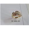 Image 2 : 14K YG Diamond Ring w/10 Round Diamonds & 42 Baguette Diamonds 5.2g