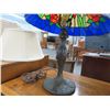 Image 2 : Metal Lamp w/2 Stained Glass Lamp Shades
