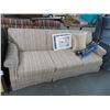 Image 1 : Tan Fabric Sleeper Sofa