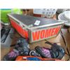 Image 2 : Lot of Roller Blades, Plastic Horseshoe Set, Womans Bathroom Sign