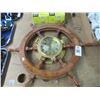 Image 1 : Ship's Tins Shop Wheel Brass Porthole Clock