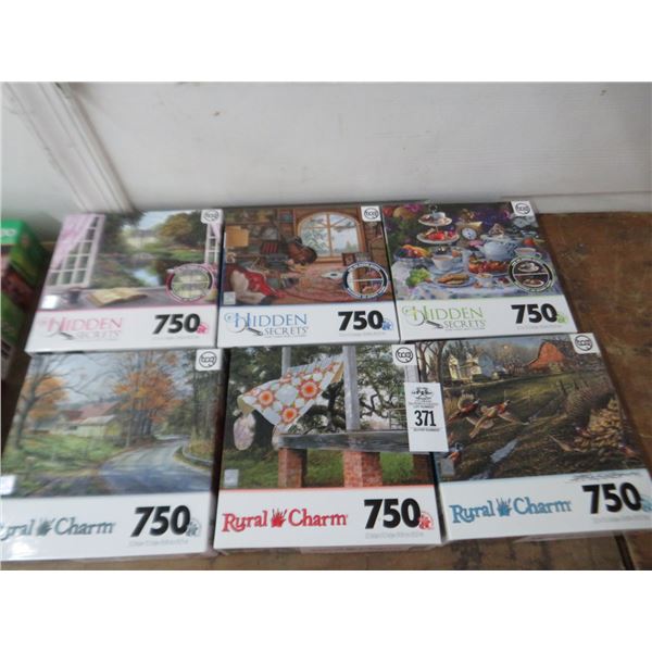 6-Rural Charm Puzzles - 6 X $