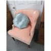Image 1 : Pink Fabric Button Tufted Chair