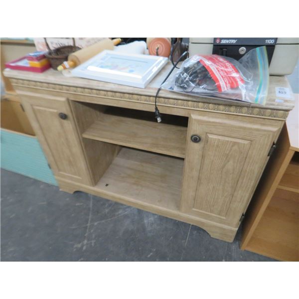 Tan Wood Style Cabinet w/Granite Looking Top