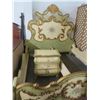 Image 1 : Floral Painted King Bed Frame w/Nightstand