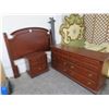 Image 1 : Mahogany Dresser, Nightstand and Full Headboard