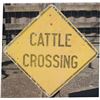 Image 1 : wooden cattle crossing sign