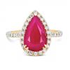 Image 1 : 3.68 ctw Ruby and 0.37 ctw Diamond 18K Yellow Gold Ring