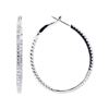 Image 2 : 2.06 ctw Diamond Hoop Earrings - 14KT White Gold