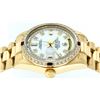 Image 9 : Rolex Mens 18K Yellow Gold MOP String Diamond & Ruby Quickset President Wristwat