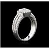 Image 3 : 14KT White Gold 1.13 ctw Diamond Ring