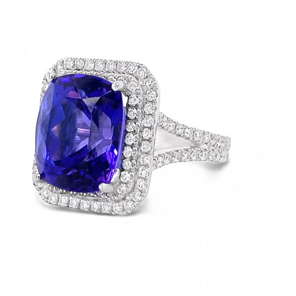 Platinum Tanzanite Cocktail Ring 9.29 ct