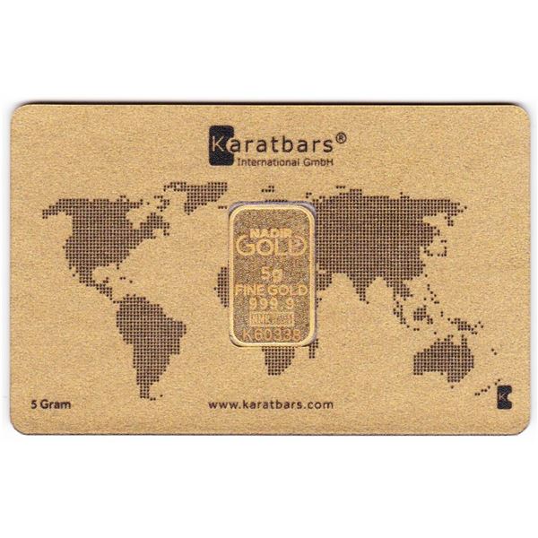 5 Gram .999 Fine Gold Karatbars Card