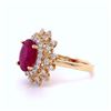 Image 2 : 14K Ruby Cocktail Ring 3.37 ct