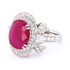 Image 1 : 5.96 ctw Ruby and 1.23 ctw Diamond Platinum Ring