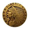 Image 1 : 1910-S $5 Indian Head Half Eagle Gold Coin CF
